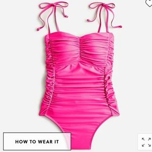 NWT J. Crew Ruched Side-Tie One Piece